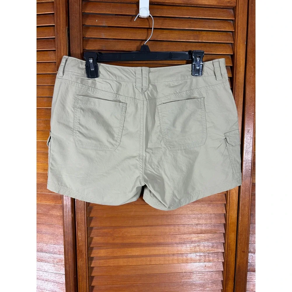 The North Face Womens Khaki Cargo Hiking Shorts Tan Size‎ 8 Nylon Stretch